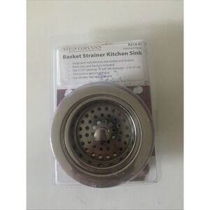 R214-05 3-1/2-Inch Large Post Style Kitchen Sink Basket Strainer, Polished Ni...